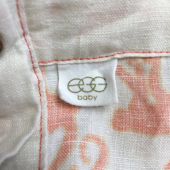 EGG Baby Girl Pink White 100% Linen Monkey Print Dress Size 12-18 Months - Picture 11 of 12